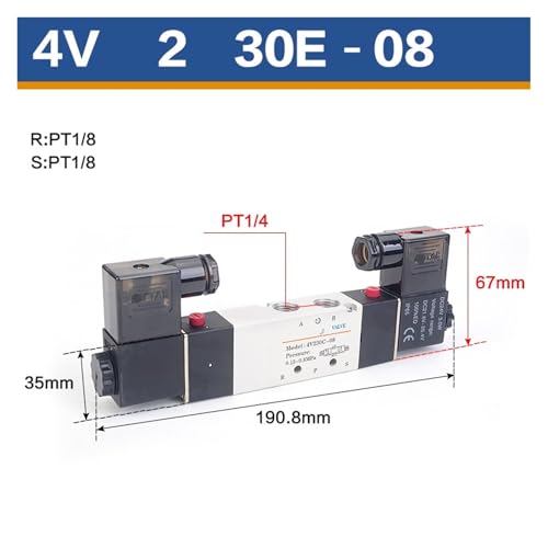 Électrovanne magnétique 220V Commande directionnelle stable 4V410-15 - 3