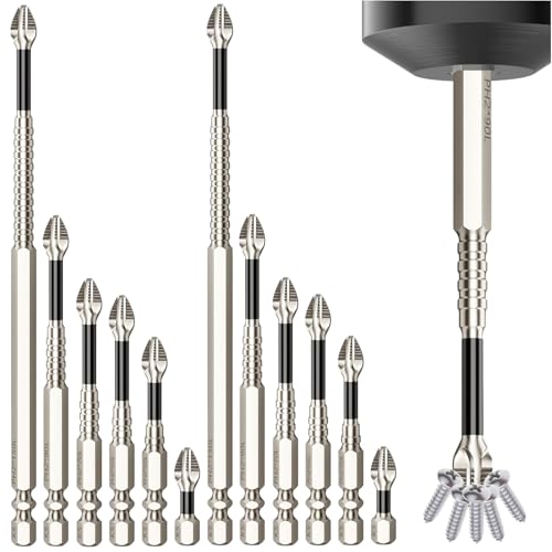 Image of High Magnetic Screwdriver Drill Bit Set, 12Pcs Magfixer New K5 Impact Resistant Non Slip Bit, Magnetic Screwdriver Bits, Electric Screwdriver Set, 25 50 65 70 90 150mm(2 sets)