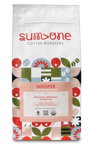 Decaf Whisper — The Best-Kept Secret | Medium Roast Whole Bean Decaf Coffee | USDA & Fair Trade Certified | Water-Processed Arabica | Chocolate, Molasses & Dried Fruit Notes | Santa Ana, Colombia | SUM>ONE Coffee | 10oz miniatura 1