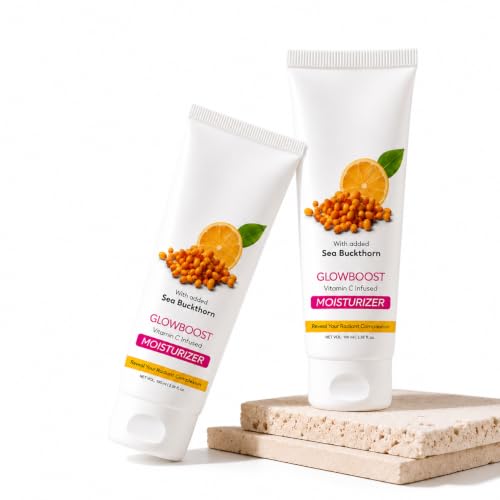 Image of Vitamin C Moisturizer | Vitamin E & Seabuckthorn | Lightweight, Oil-Free Face Moisturizer | Brightening & Deep Hydration | With Niacinamide & Shea Butter | For All Skin Types Men & Women | 100 ml Pack pf 2