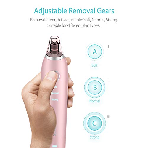 Blackhead Remover Pore Vacuum, Xpreen Pore Cleaner Facial Comedone Removal Extractor Kit and Skin Care Tool for Electric Pore Suction Face Cleanser, Beauty Device with LED Screen for Women Men Nose