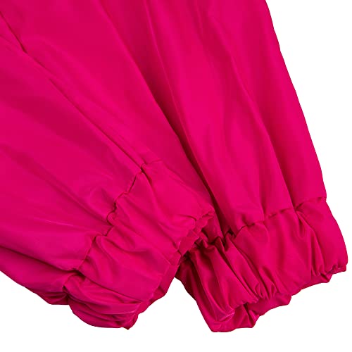 Eosiedur Women's One Piece Tracksuit Outfits Windbreaker Jacket Solid Crop Top Pants Jumpsuit Set Pink M #TOP4