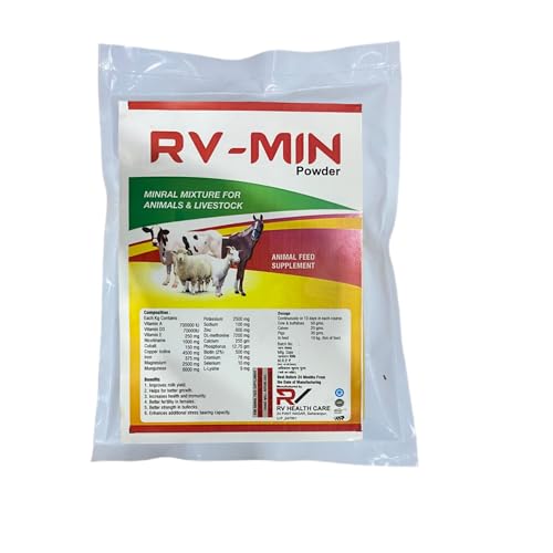 Image of Rv-Min Mmc 5 Kg, Mineral Mixture For Cow, Buffalo,Sheep,Goat And Other Diary And Farm Animals, Powder, Milk, All Life Stages