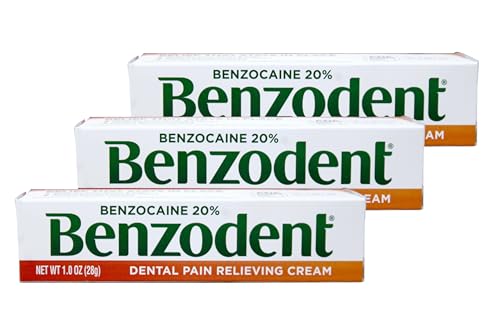 Benzodent Dental Pain Relieving Cream 1 Ounce - Pack of 3