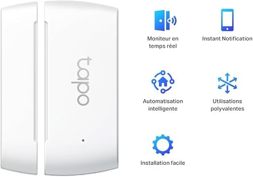 Tapo Détecteur de Mouvement Intelligent Tapo T110, pour la sécurité des fenêtres/Portes, durée de Vie de la Batterie de 1 an et Plus, Notification d'application instantanée, Hub requis - 2