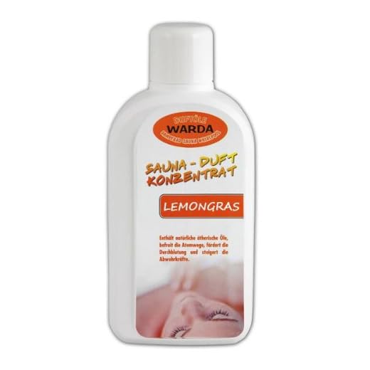 Warda Saunaaufguss Lemongras Konzentrat 1.000 ml Flasche, Qualitätsöl, Markenöl 1Liter