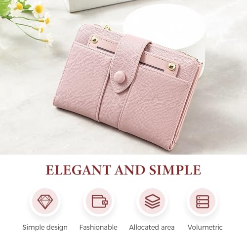 Multi-function Short Wallet For Women's, Leather RFID Blocking Bifold Zipper Pocket Wallet Card Case Purse (Gray)2