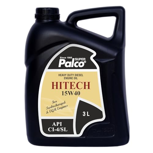 Image of PALCO HITECH 15W40 API: CI4 / SL Heavy Duty Diesel Engine Oil Synthetic Technology | Maximum Power & Superior Protection | For SUVs, MUVs & Crossovers | 3 Litre (Pack of 1)