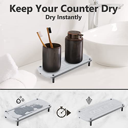 Canray Instant Dry Sink Organizer Bathroom, Small Soap Tray For Kitchen Sink, Fast Drying Stone For Kitchen Counter, Soak Up Water Quickly Dish Soap Stand, Natural Diatomaceous Earth Sink Caddy #TOP1