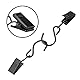 40 Stück Vorhanghaken mit Clip,Edelstahl Haken mit Clip für Gardinen,Gartenschnur-Lichtaufhänger oder Party Lights-Clips, Foto-Clips（Schwarz）