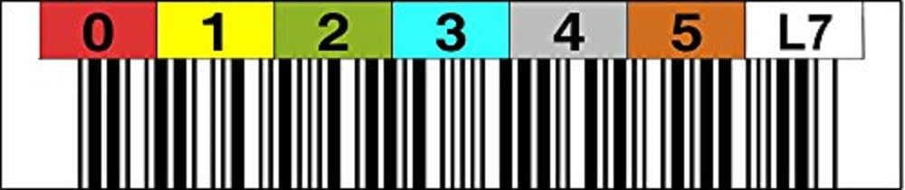 LTO 7 Label orizzontale numero numero 000100-000199