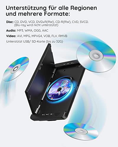 Auto-DVD-Player BOIFUN mit 2 Bildschirmen und 10,5 Zoll