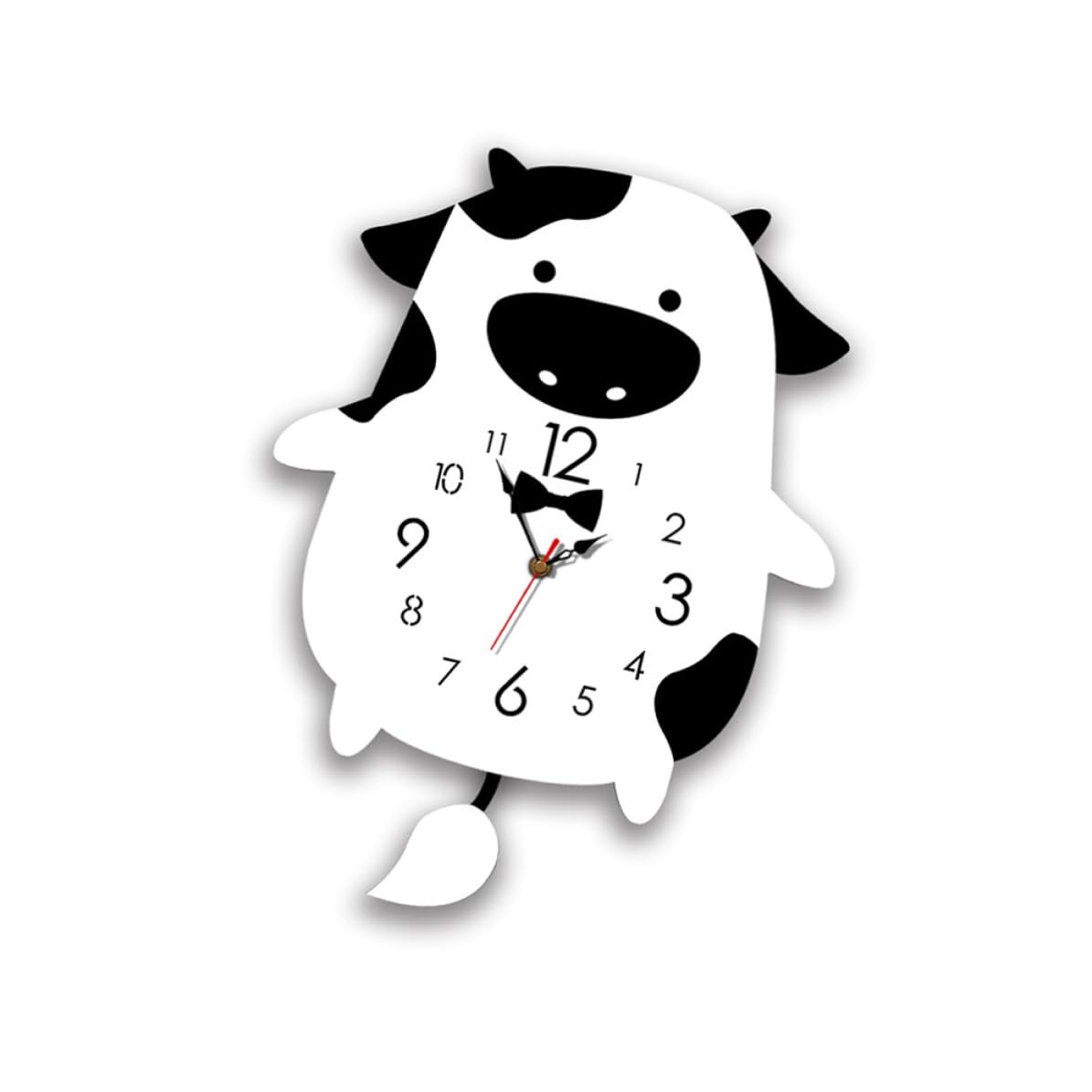 Horloge murale silencieuse vache VALICLUD sans tic-tac pour chambre bébé