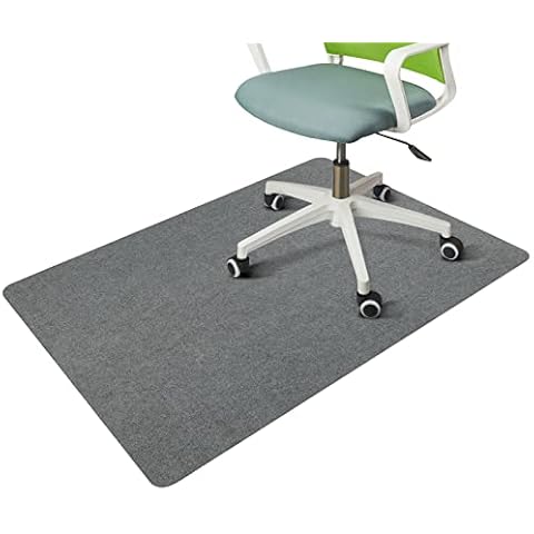 SHACOS Office Chair Mat for Hardwood Floors, 47" x 35" Non Slip Desk Chair Mat Floor Carpet Protector Mat for Home Office Rolling Chairs, Dark Grey Cover