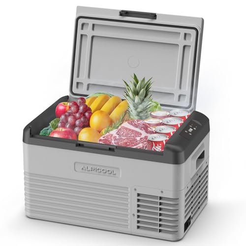 Image of ALIPICOOL Electric Cooler 12 Volt Portable Refrigerator for Car, 29 Quart Car Fridge, Single Zone Car Freezer Cooler 12/24V DC, 110~240V AC for Camping，Overlanding, RV, Truck, -4℉ to 68℉ (CL30）