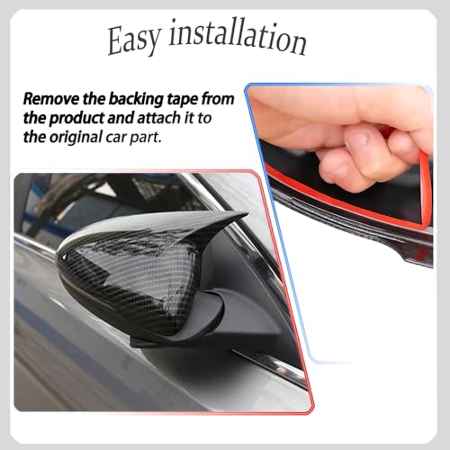 Image of Side Mirror Cover,for Nissan Altima 2013-2018, Carbon Fiber Side Rear Mirror Covers Body Kit Accessories for Cars(Without Turn Signal Cutout)