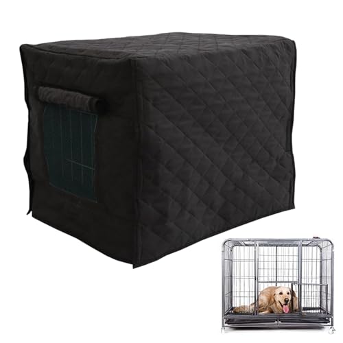 Dog Crate Cover | Windproof Insulated Heavy Duty Protection | Dog Cage Cover - for Shade Winter Puppy Cat Bird House Inside Outside RV Camping Room Shelter