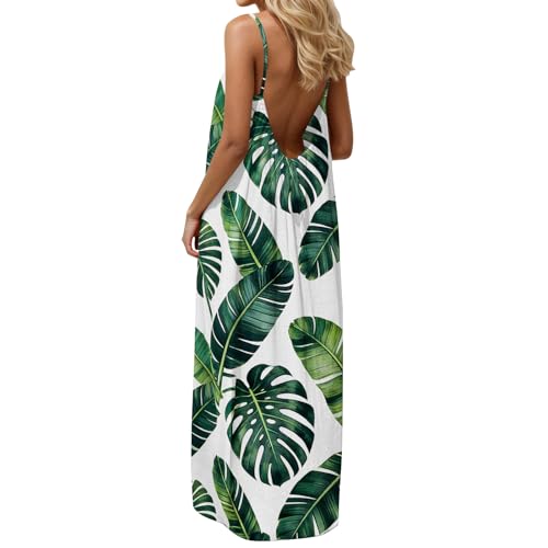 Robe d'été sans manches ample et dos nu au style décontracté