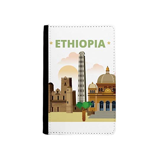Porte-passeport éthiopien City Castle avec étui portefeuille de voyage