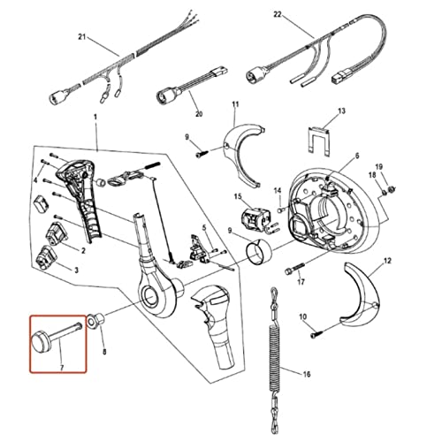Image of 822212T Neutral Throttle Button for Mercury 3000 Remote Control Box