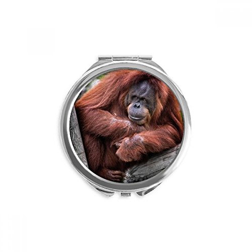 Miroir rond de maquillage compact orang-outan pour éviter les traces de maquillage en public
