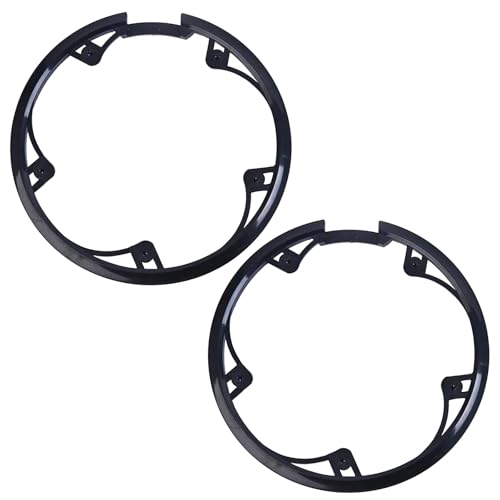 Eagles 2pcs Bike Chain Guards, Sprocket Protective Cover with 48 Teeth 10cm 5 Holes Bicycle Bike Crankset Chain Wheel Cover Protection Chain Wheel Protective Cover Black