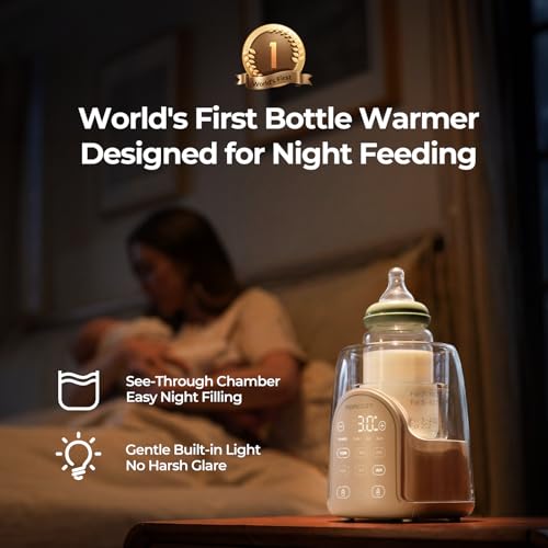 Image of Momcozy NightPro Bottle Warmer for Baby Breast Milk with Night Light
