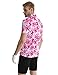 Breast Cancer Golf Polo Shirts for Men Golf Shirt Fashion Funny Prints Quick Dry Hawaiian Short Sleeve Shirts Golf Gifts for Men 2XL