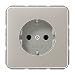 Produktbild Jung 1520 KI PT Schuko Steckdose 16 A 250 V mit Berührungsschutz Serie CD Platin