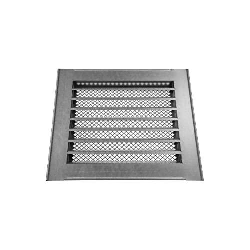 Image of Repa Market 8 x 8 Inch (Vent Opening Size) Heavy-Duty Galvanized Steel Gable Vent - Air Vent Covers with Mesh Screen - Cold Air Intake, Register Vent Cover for HVAC - Outdoor Air Return Grille