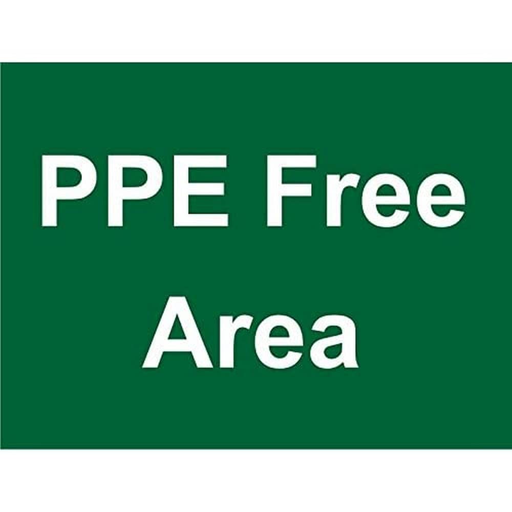 Mandatory Sign PPE Free Freestanding Corrugated Board 45 x 60 cm