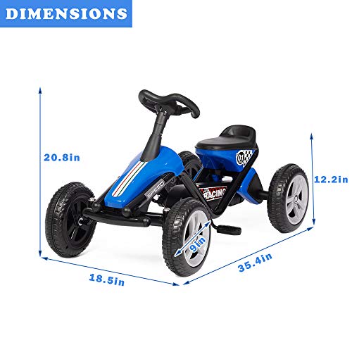 Color Tree Go Kart For Kids Pedal Powered Car With Non-Slip Strips And Rubber Wheels - Boys Girls Ride On Toys For Outdoor Sport Racer Driving Cycling, Ages 3-7 #TOP6