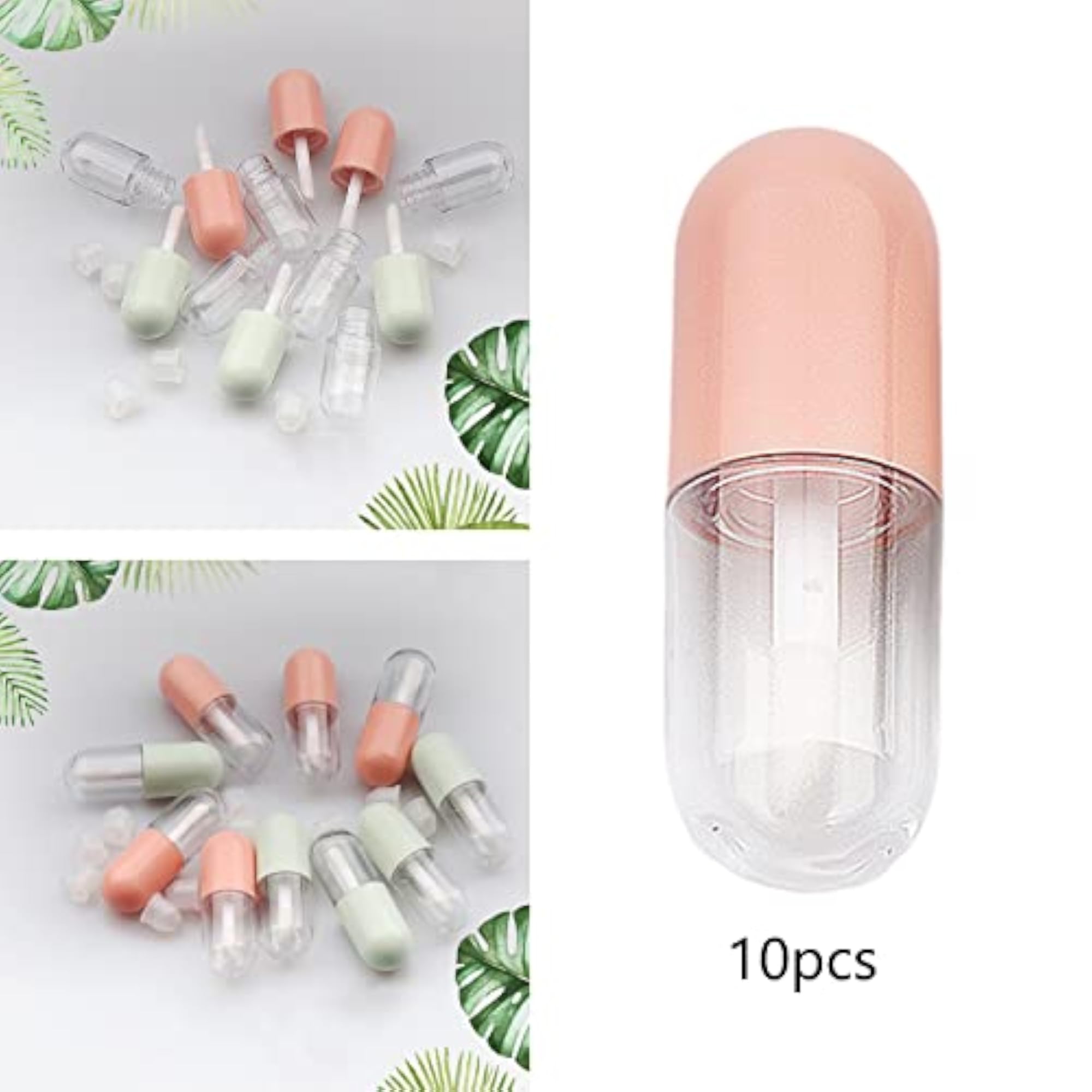 10Pcs Lip Gloss Container with Insert Stoppers