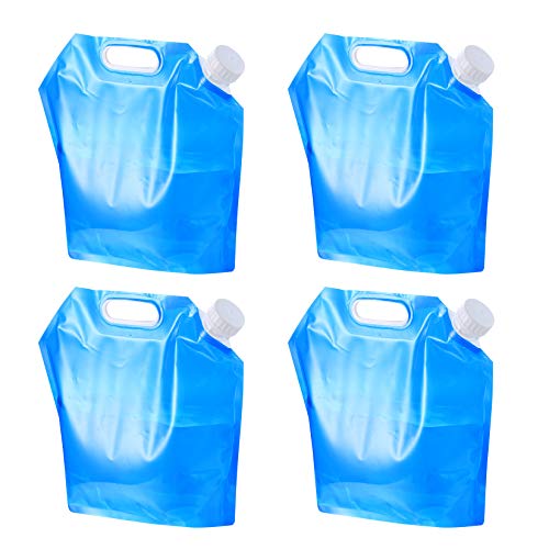 4 Pièces Bidons à Eau Pliables, 5L Réservoirs d’Eau Potable Portables,...