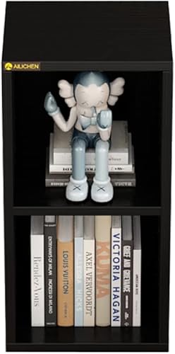 Miniatura 6 de Estantería de 2 estantes  Estante de almacenamiento abierto de 2 niveles, almacenamiento resistente de espacio pequeño para sala de estar,