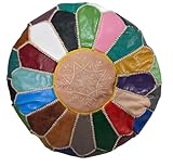 Le pouf est conçu et fabriqué de manière traditionnelle. Le cuir est tanné organiquement et le pouf est fabriqué à la main par des artisans marocains dans les souks et tanneries de Marrakech.