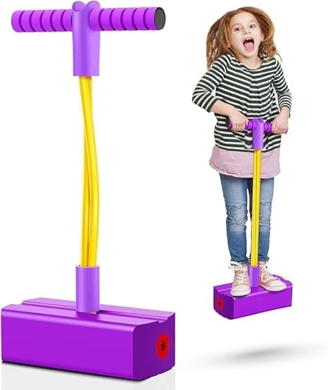 Kids Pogo Jumper for Toddlers – Soft Foam Bungee Pogo Stick with Squeaky Sounds | Safe Indoor & Outdoor Bouncing Toy | Balance & Coordination Training Toy for Boys & Girls Age 3+
