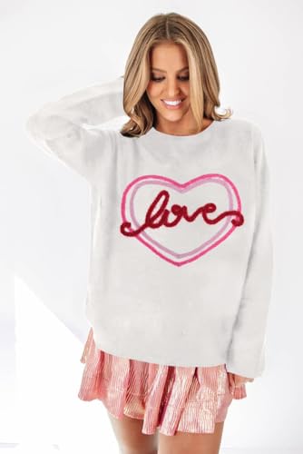 Image of LEMAFER Women 2026 Merry Christmas Round Neck Sequin Letters Sweater Casual Solid Slogan Long Sleeve Pullover Sweatshirt Tops
