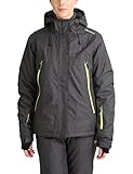 Ultrasport Damen Mel Ski-& Outdoorjacke, Dunkelgrau/Grün, XS