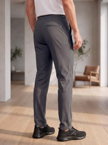 Image of SaintX Men's 4-Way Stretchable Athleisure Pants | Sweat Wicking Fabric | Slim Fit | Active - Sports Wear | Travel, Lounge & Casual Wear | Stylish Back Zipper Pocket | Available in Plus Size (ST06)
