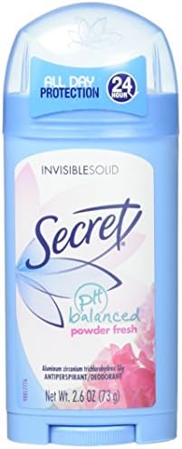 Secret Invisible Solid Antiperspirant Deodorant, Powder, 2.6 Ounce (Pack of 2)
