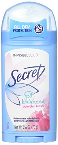 Secret Invisible Solid Antiperspirant Deodorant, Powder, 2.6 Ounce (Pack of 2)