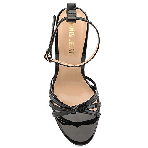 MAIERNISI JESSI Unisex Men's Women's Corss Strap Ankle Buckle Stiletto High Heels Sandals4