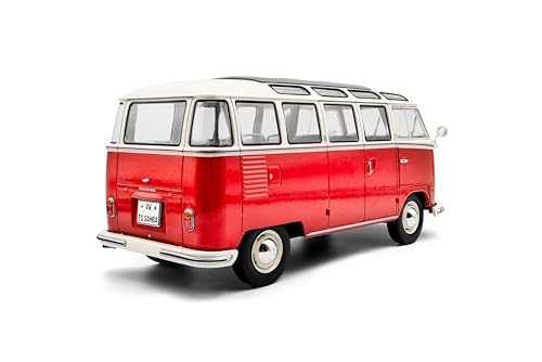 Volkswagen T1 21 Ventanas Rojo/Blanco 1:18 Solido miniatura 3