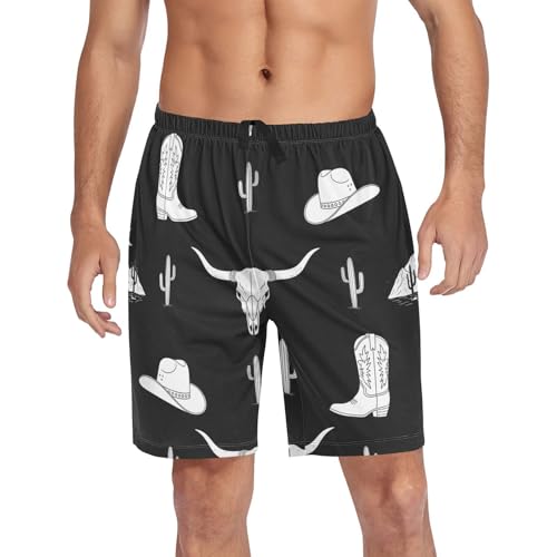 Summer Men's PJ Pajama Pants Bottoms,Soft Sleep Shorts Sleepwear with Pockets for Men Athletic Workout S-2XL