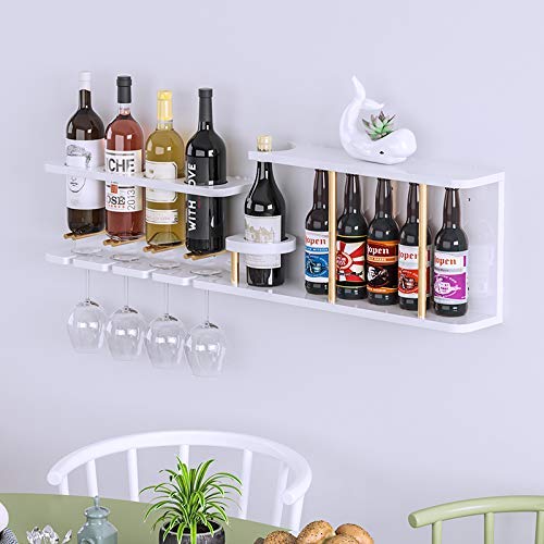 Porte-bouteilles de vin mural en bois pour créer un coin bar de cuisine - 4