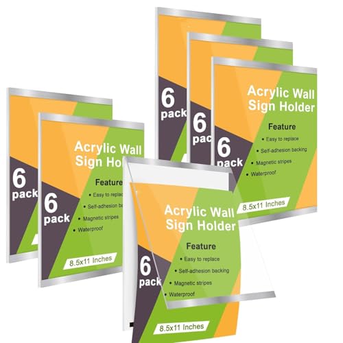Excefore A4 Acrylic Sign Holder Wall Mount
