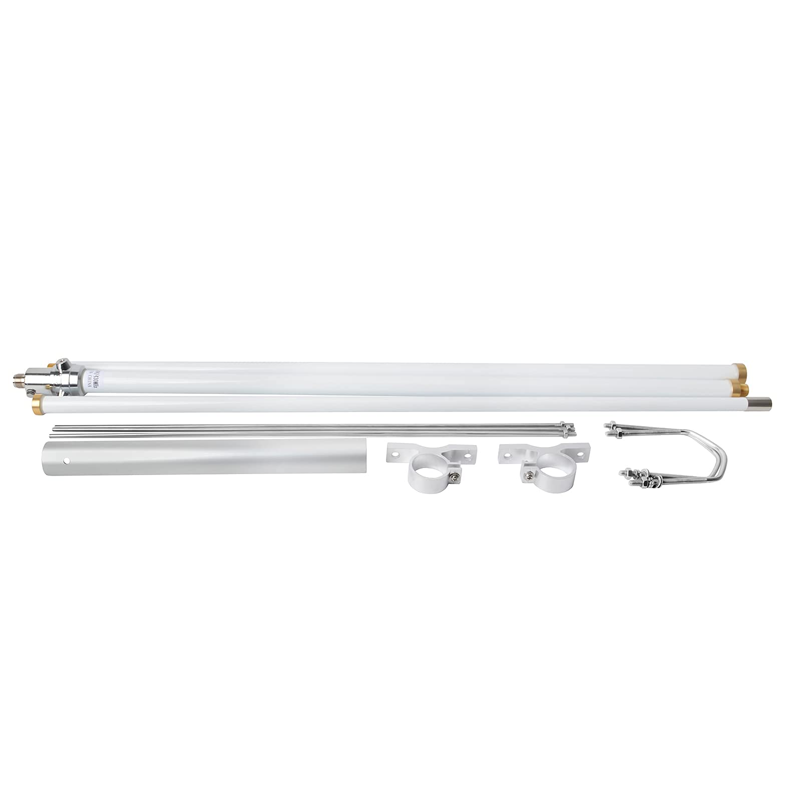 UAYESOK Antena base Amateur de doble banda 2m/70 cm, antena de radio móvil de fibra de vidrio, antena de estación base vertical 5.5/8.5dBi conector So239 para sistema repetidor de radio, escáner de