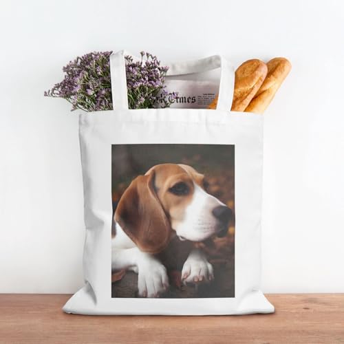 Pitbull Dogs Canvas Tote Bag for Women Grocery Shopping Bags Reusable Shoulder Tote Purse Handbags4