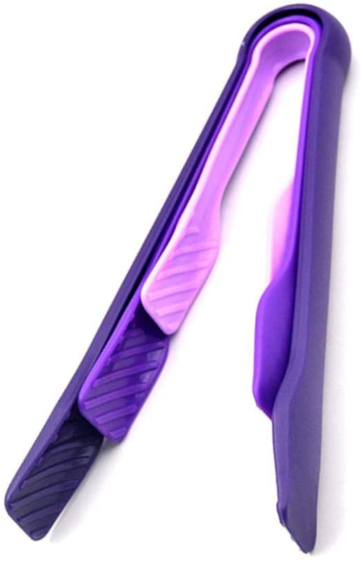 Pince à Nourriture avec poignée pour Buffet, Barbecue, ustensile de Cuisine, ustensile de Service, ustensiles de Cuisine, Outils à Pain, Violet